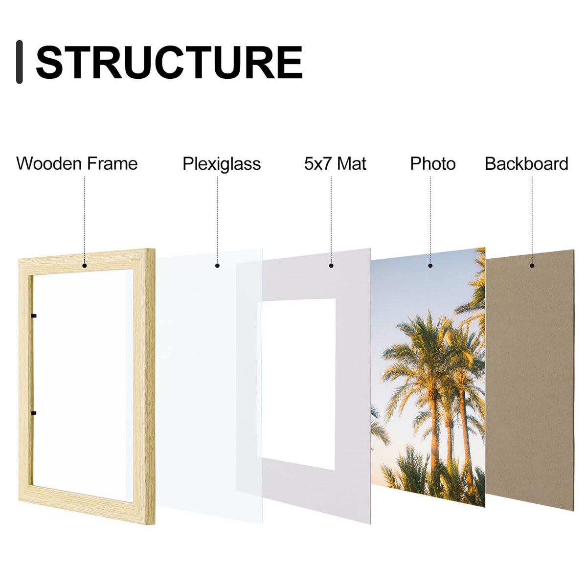 Vittanly frames with 5x7 mats provide a polished gallery look for family memories.
