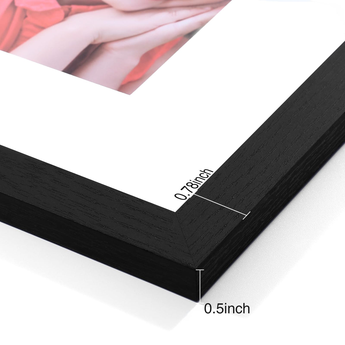 Vittanly black engineered wood frame offers durable lightweight styling
