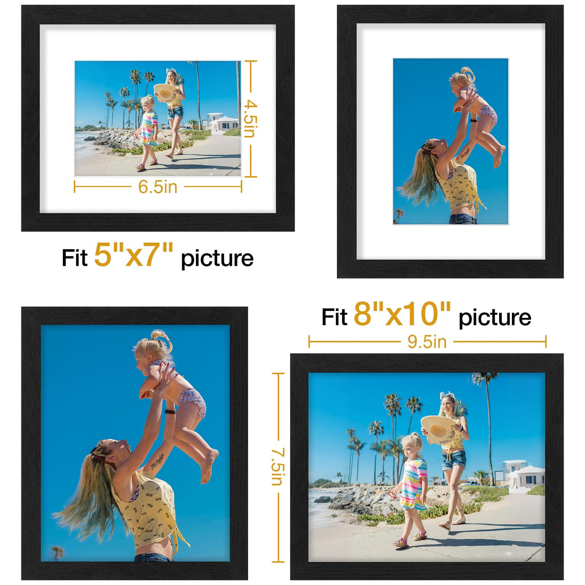 Vittanly easel-back tabletop display supports portrait or landscape layouts.