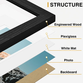 Vittanly engineered wood frame texture adds warmth and durability.