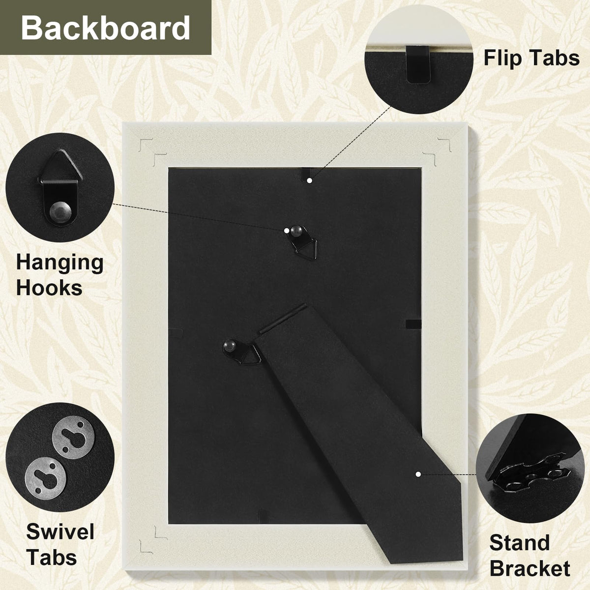 Vittanly four-pack set for versatile wall or tabletop display options.