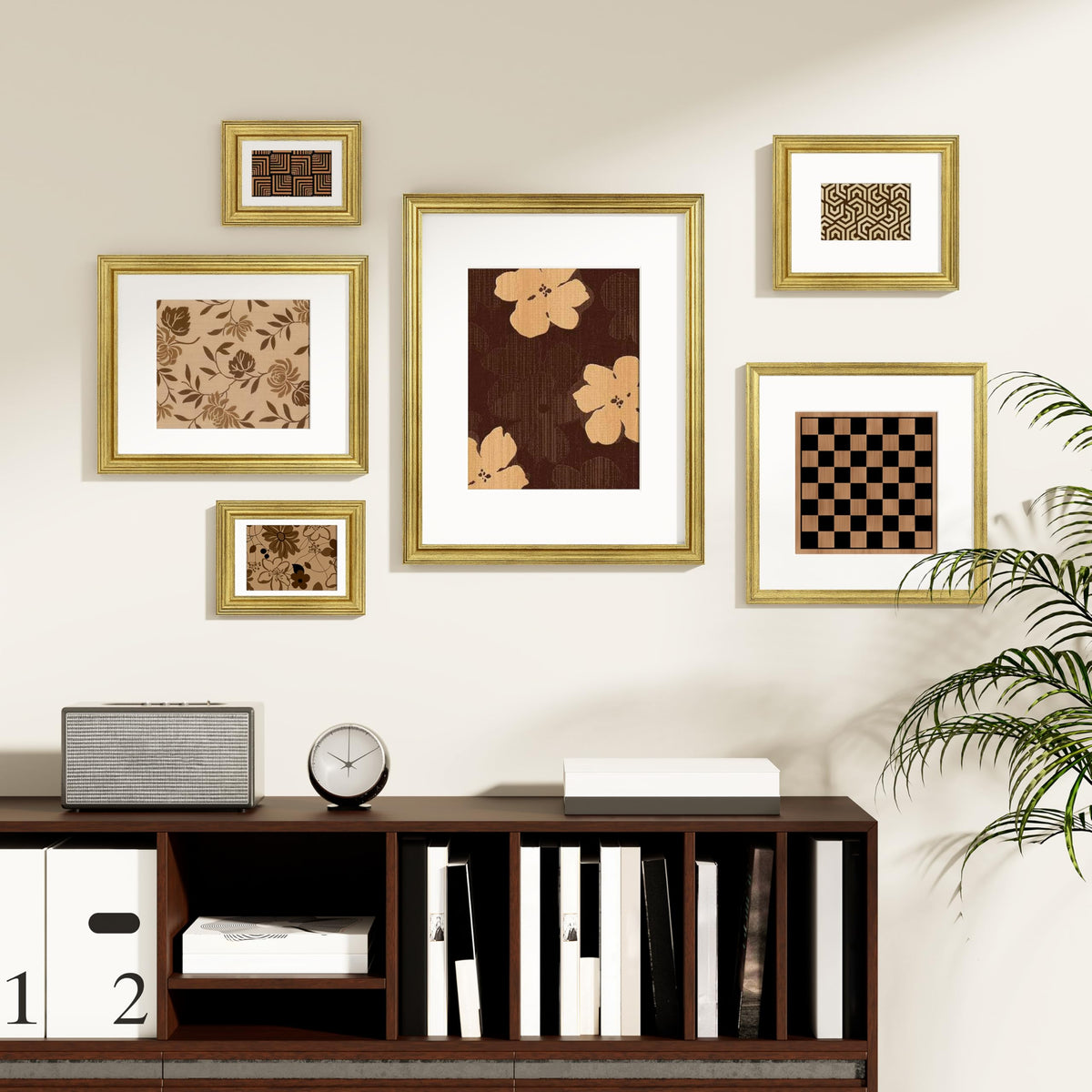 Vittanly frame with mat for 8x10 photos, clean border and easy swapping.