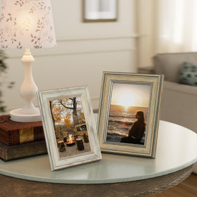 Vittanly multicolour frames for 5x7 photos brighten shelves and mantels.