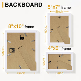 Vittanly white frame set complements classic home decor.