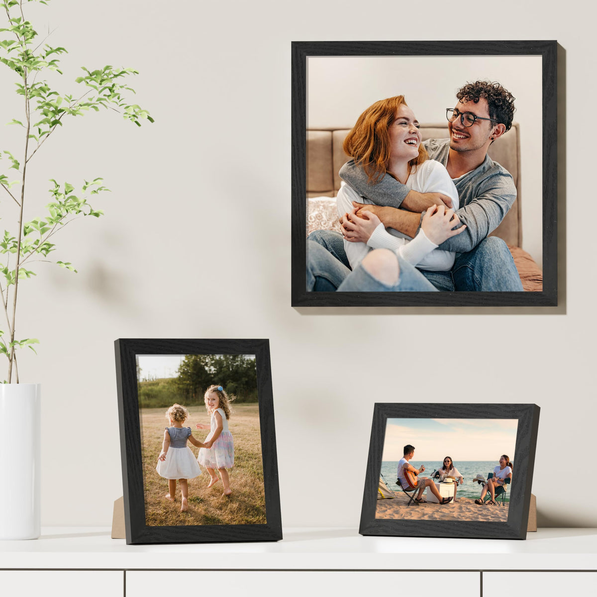 Vittanly with-mat option highlights 8x8 photos for a balanced gallery.