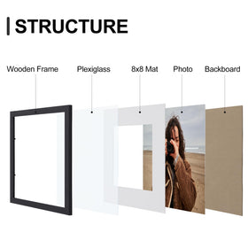 Vittanly wooden frame on wall demonstrates easy hanging and a clean modern look.