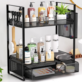 VITVITI 2-tier bathroom organizer with drawer on countertop for small item storage