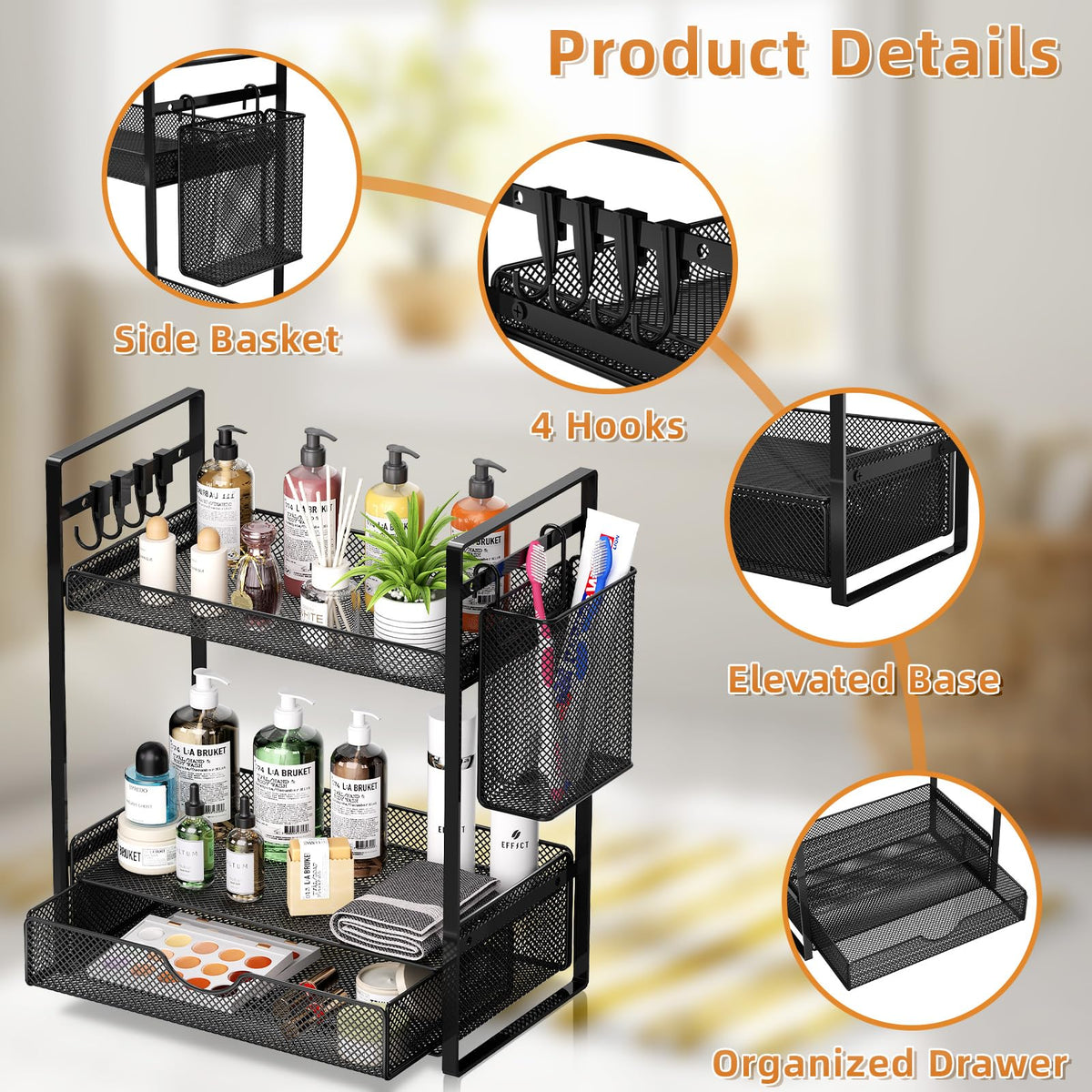 VITVITI makeup and lotion storage organizer boosts vanity organization