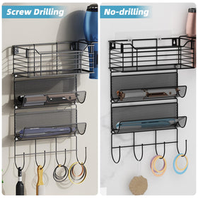 VITVITI mesh holders and hooks secure curling irons and straighteners neatly