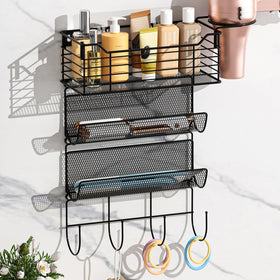 VITVITI metal hair tool organizer wall mount unit on wall for clutter-free vanity