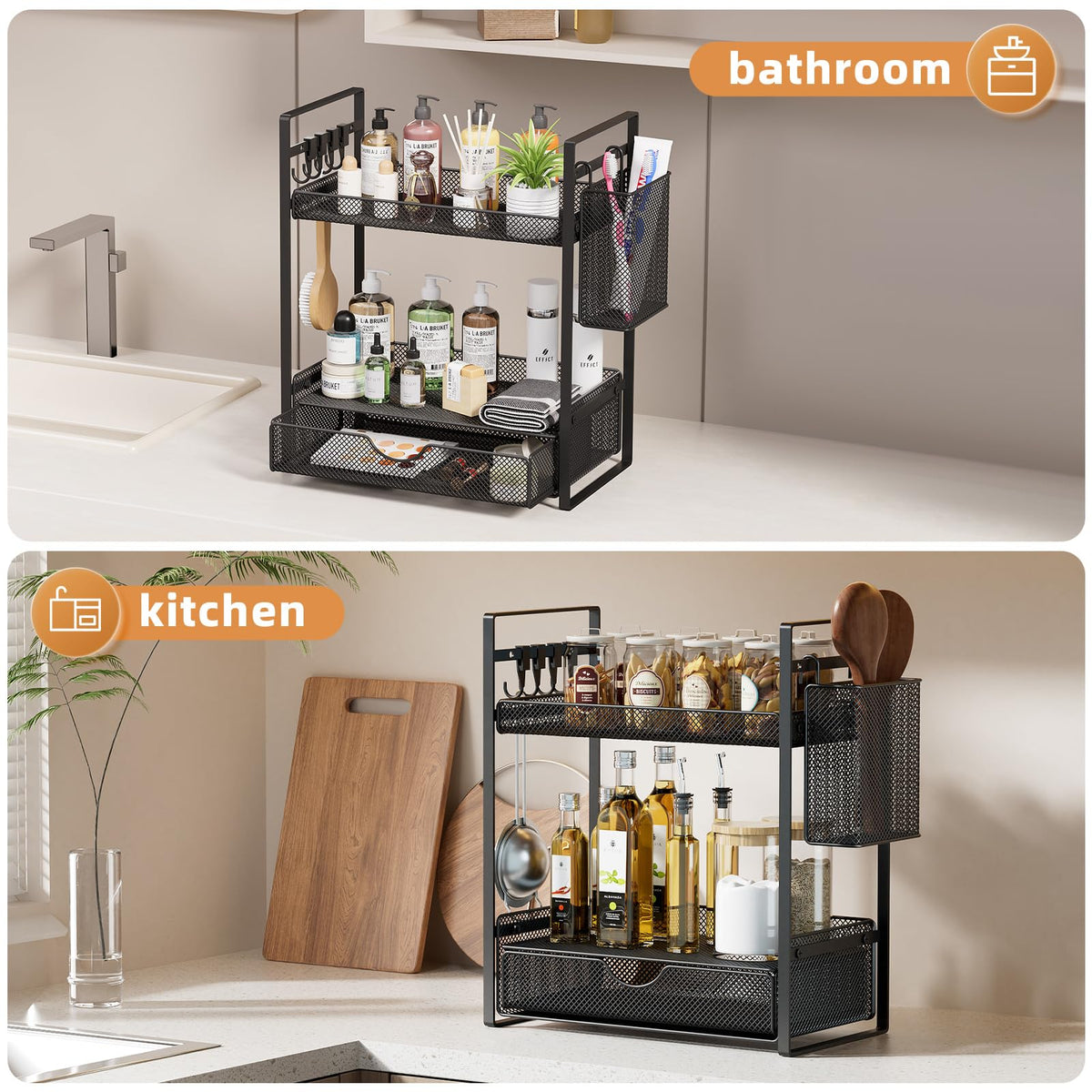 VITVITI spice rack stand on kitchen counter keeps spices accessible