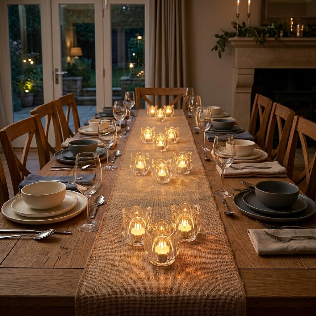 Durable crystal glass votive holders by VIVAHEARTH offer sturdy everyday use