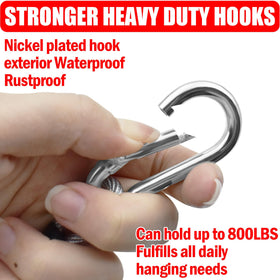 VIVBOO retractable system with metal hooks keeps lines taut.