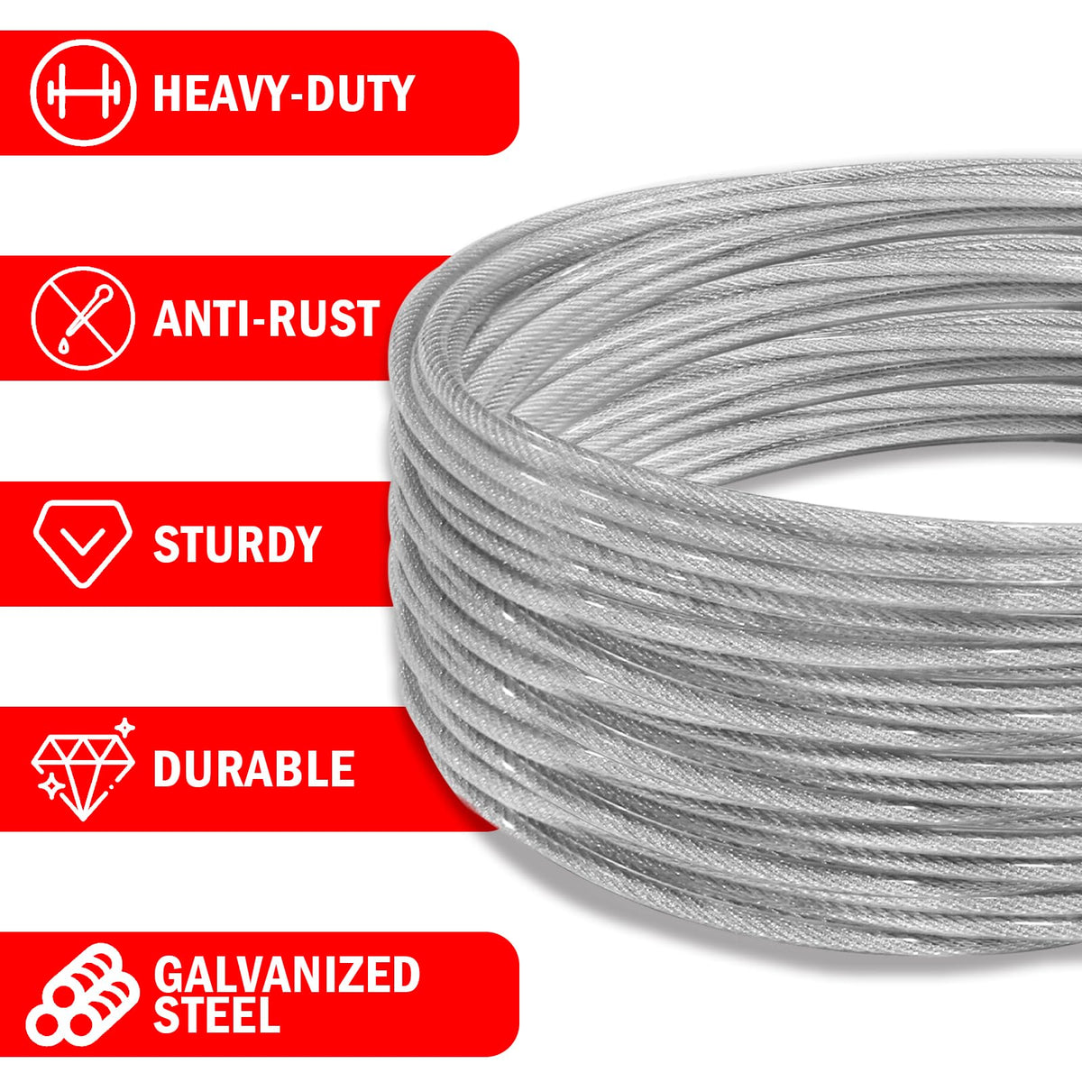 VIVBOO silver PVC coated line for smoother, quieter operation.