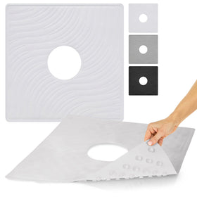 Vive Shower Mat 22x22 square for broad, stable coverage in the tub or stall