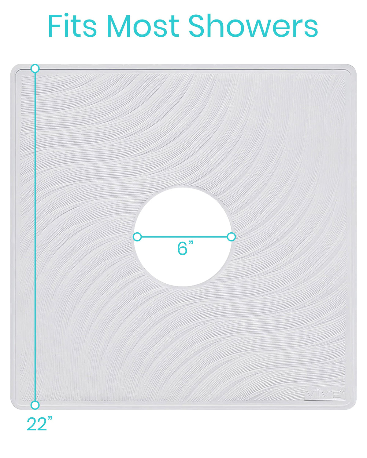 Vive Shower Mat latex-free BPA-free PVC for safe bathroom use