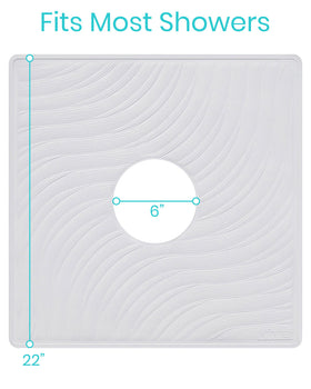 Vive Shower Mat latex-free BPA-free PVC for safe bathroom use