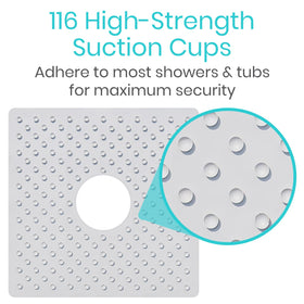 Vive Shower Mat textured non-slip surface enhances traction