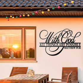 Vivegate metal wall decor with scripture, weather-resistant finish for outdoor use