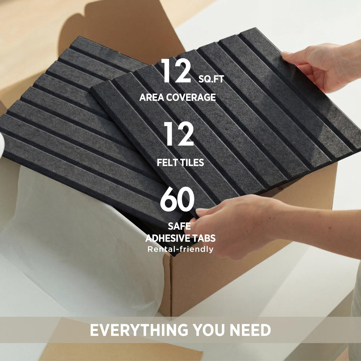 VIVELDA 9mm-thick tiles maintain rigidity and resist sagging.