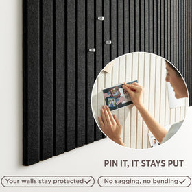 VIVELDA beveled-edge tiles offer a clean, modern look for any workspace.