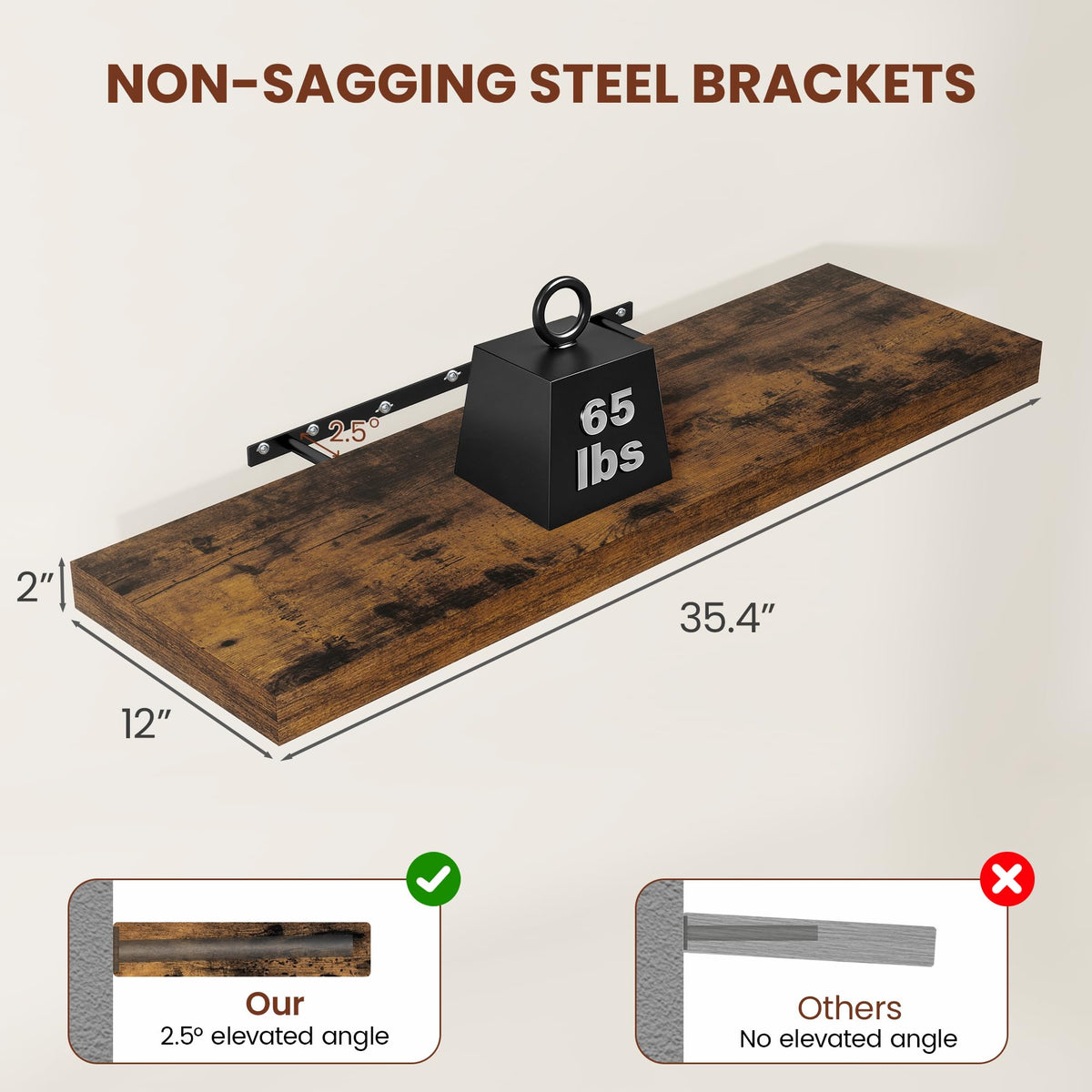 Vivelove invisible bracket design keeps shelves clean and visually seamless