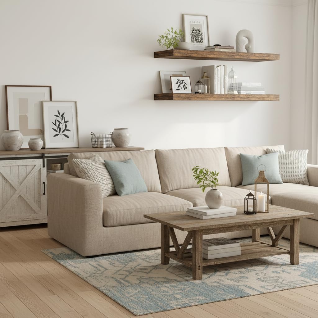 Vivelove pair of shelves saves floor space in living rooms