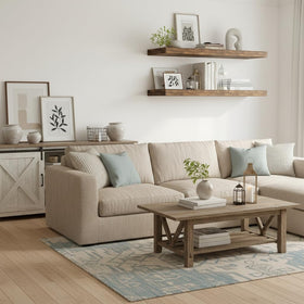 Vivelove pair of shelves saves floor space in living rooms
