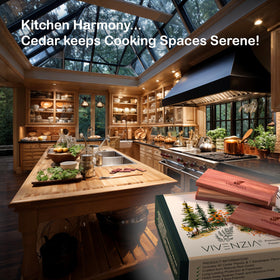 Vivenzia cedar blocks in kitchen storage add gentle scent
