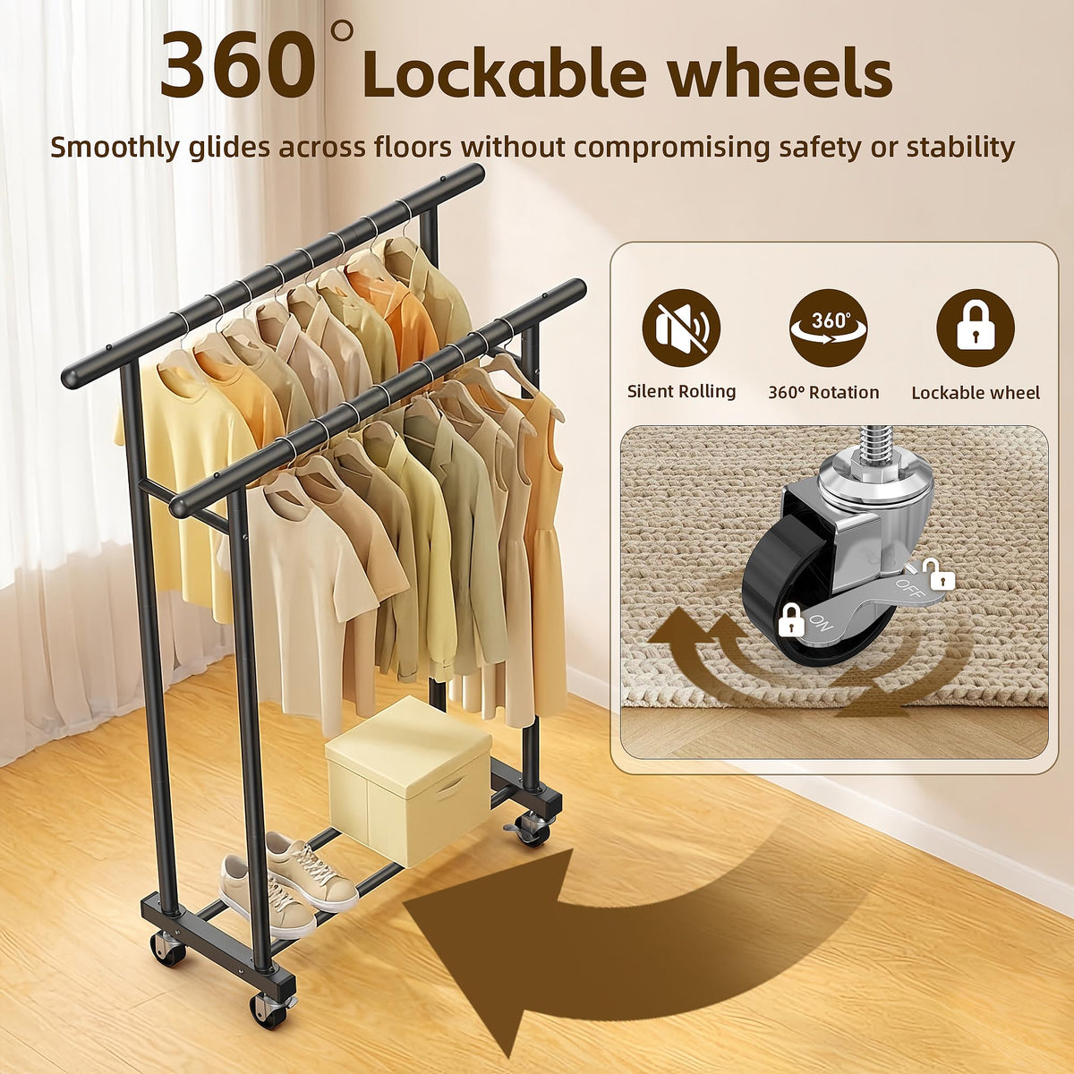 ViviDreamore threaded assembly ensures quick, tool-free setup and solid stability.