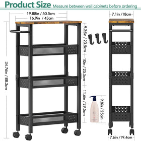 Vivihomety kitchen setup stores spices and oils within easy reach.