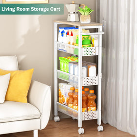 Vivihomety Slim Cart fits between appliances for organized efficiency
