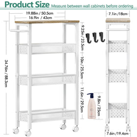 Vivihomety Cart with 360° swivel casters enabling easy maneuvering