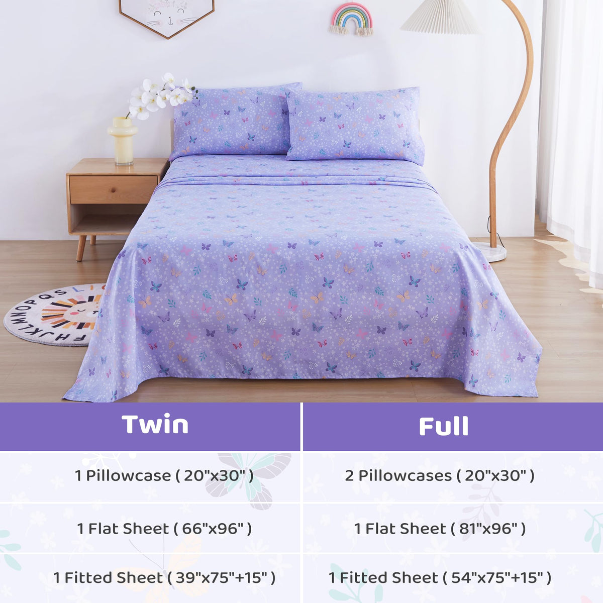 Viviland kid-friendly bedroom scene with inviting bedding