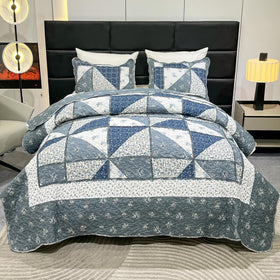 VIVILINEN quilt set shows reversible design for quick room refresh and two looks
