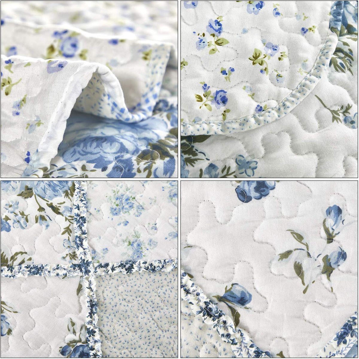 VIVILINEN reversible design image; two looks in one cozy quilt.