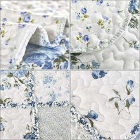 VIVILINEN reversible design image; two looks in one cozy quilt.