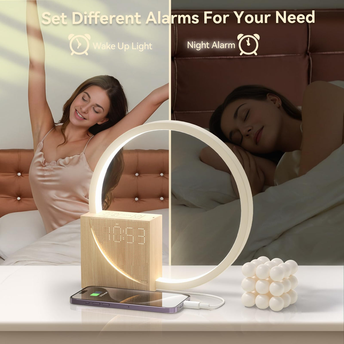 Vivilumens dimmable touch lamp control highlighting adjustable brightness