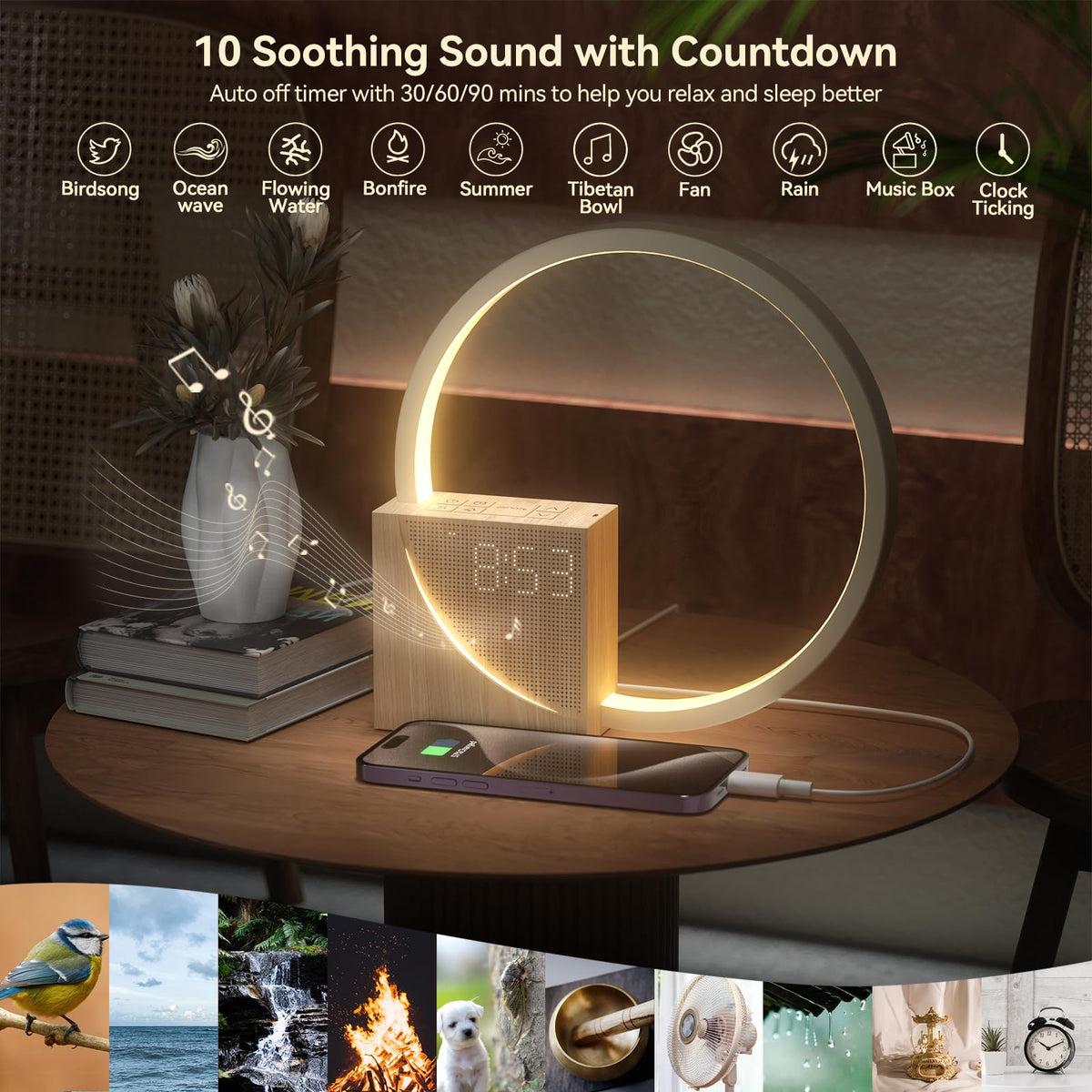 Vivilumens night-light soft glow demonstrating calming ambience by night