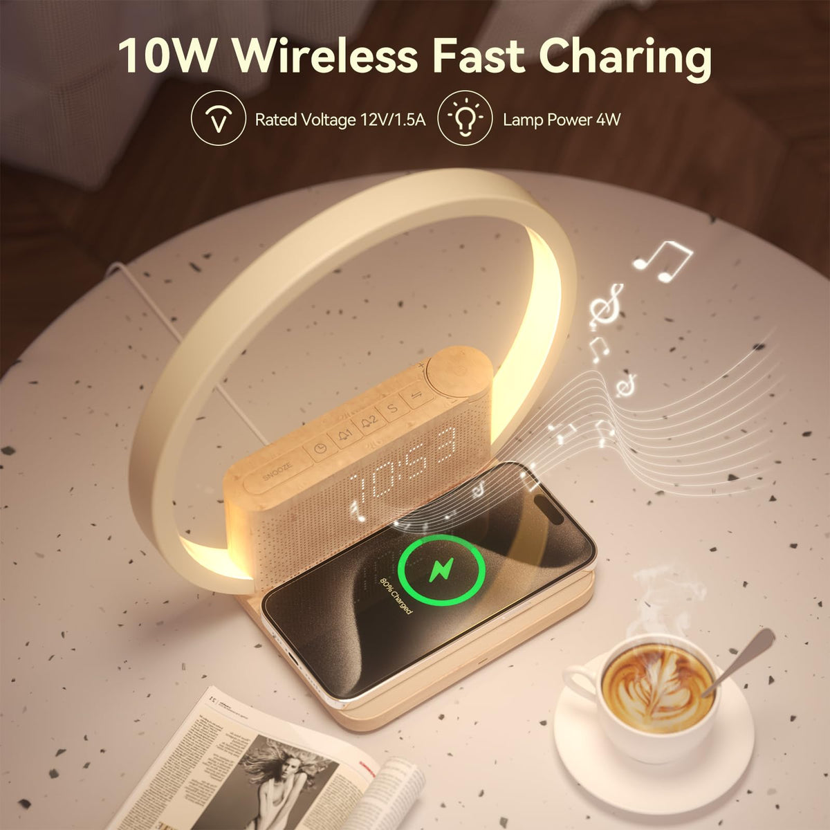 Vivilumens Sunrise Alarm Clock display brightness adjustment on the screen
