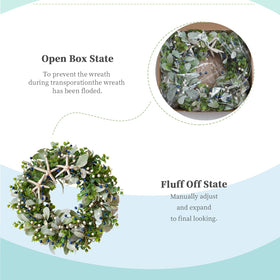 Vivimemo front-door wreath in nautical style for welcoming entrances.