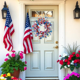 vivimemo versatile wreath for Independence Day Veterans Day Memorial Day celebrations
