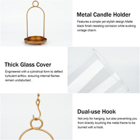 Durable glass and metal construction of the VIVIRENOIR lanterns.