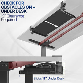 VIVO MOUNT-KB15EB desk thickness compatibility up to 1.25 inches