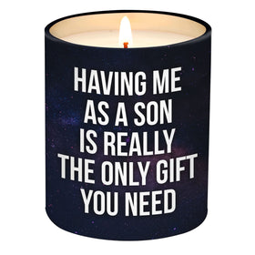 VIWIX mom candle 10oz lemongrass jar, close-up label, creates a cozy evening mood.