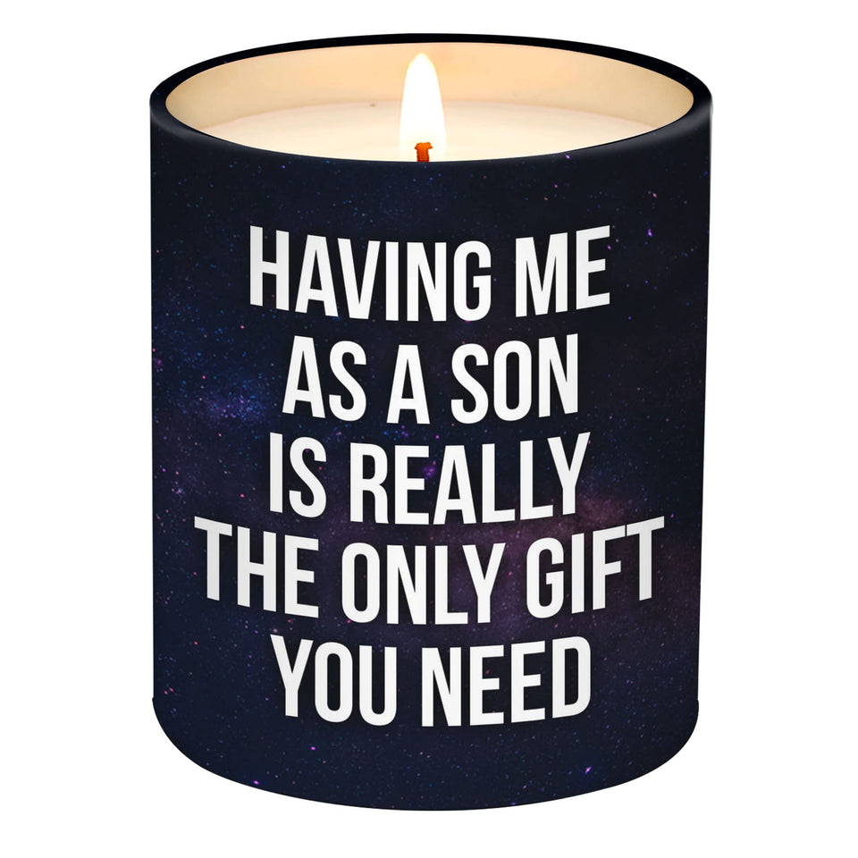 VIWIX mom candle 10oz lemongrass jar, close-up label, creates a cozy evening mood.