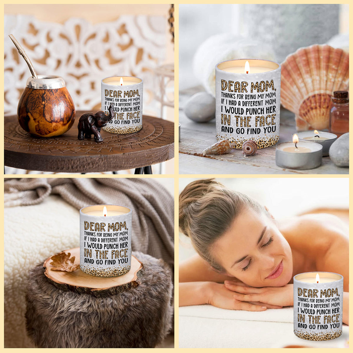 VIWIX mom gift idea candle suitable for birthdays and holidays.