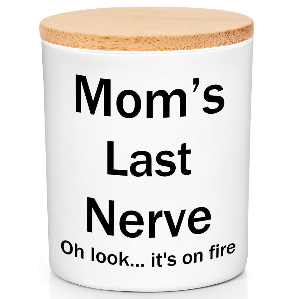VIWIX Mom's Last Nerve candle jar, perfect for gifting and cozy moments