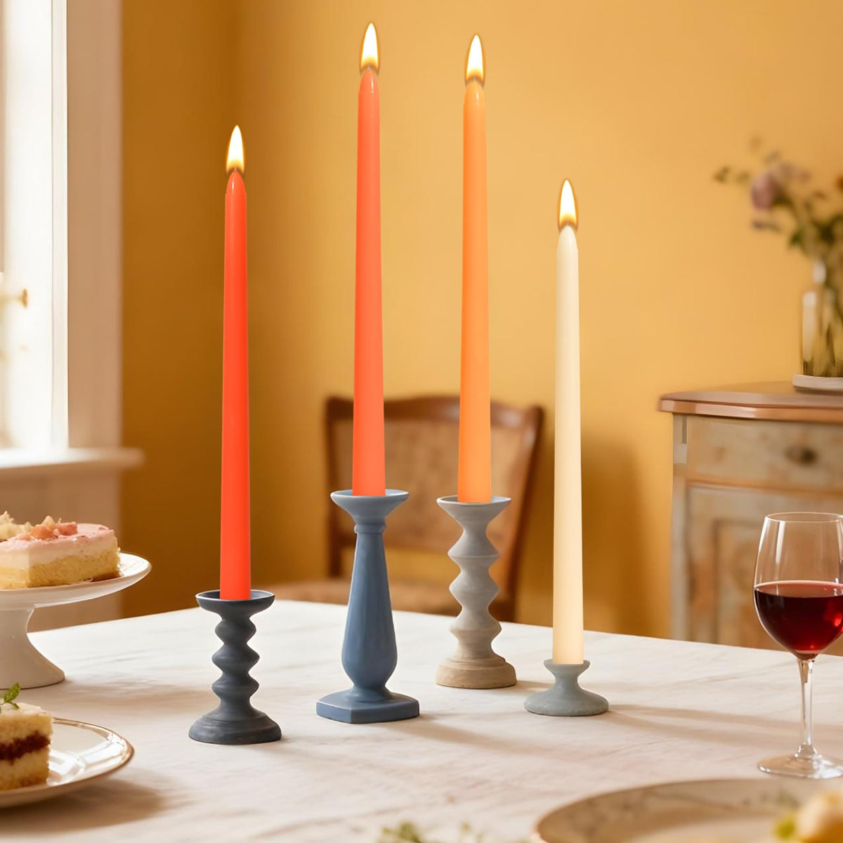 Viyffo 8-hour burn taper candles for long events