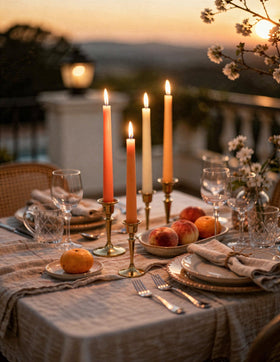 Viyffo low-smoke taper candles designed for clean indoor use